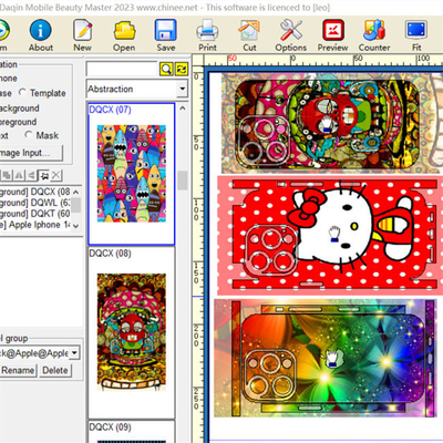 Program A3 Mobile Skin Cutter Daqin Die Cut Sticker Maker Diy Stickers