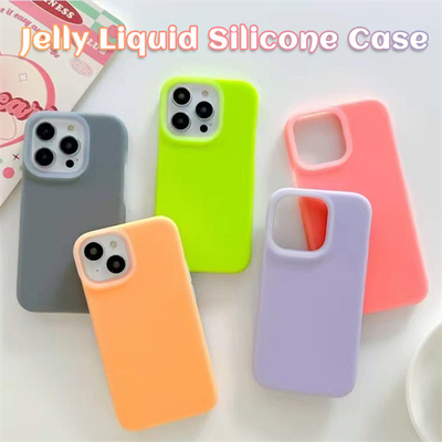 Mobilna, odporna na wstrząsy tylna obudowa telefonu komórkowego Jelly Liquid Silicone Case dla Iphone 14 / 14PRO / 14 PRO MAX / 13 / 13PRO