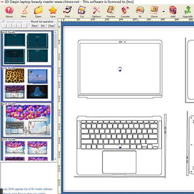 HP Cover Back Laptop Skin Making Machine Atramentowa ploter tnący do winylu